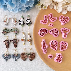 KEOKER Animal Polymer Clay Cutters, 12 Shapes Clay Cutters for Polymer Clay Jewelry Animals - Etsy