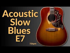 Front Porch Blues | Acoustic Slow Blues Backing Track in E Major | BT 695