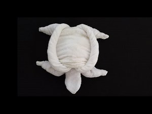 How to make towel turtle - towel art | towel folding