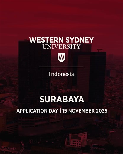 Bring your Grade 11 certificates and apply on the spot - secure your place for 2026 September intake at Application Day. | Western Sydney University Indonesia