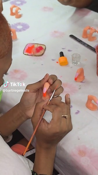 Barbie Gel Nails on TikTok