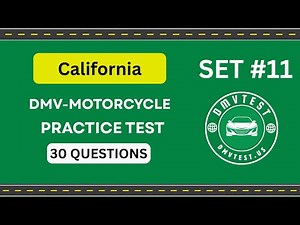 California DMV Motorcycle Test 2025 | 30 Real Practice Questions | DMV Test 2025 Set #11