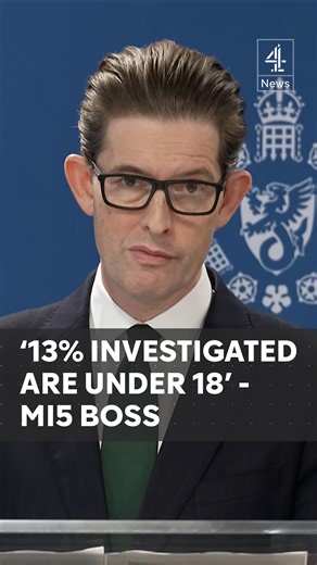 ‘We're seeing far too many cases where very young people are being drawn into poisonous online extremism’, revealed MI5 Director General Ken McCallum in a rare public speech #Channel4News #MI5 #Extremism | Channel 4 News