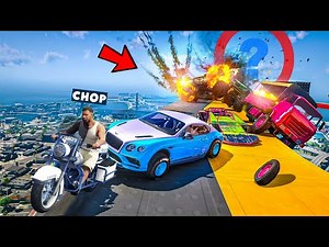 GTA 5 CHOP AND FROSTY FACE TO FACE CHALLENGE WITH POLICE BIKE