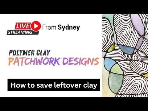 Left over polymer clay project - Patchwork designs | Live tutorial - step by step, beginner guide