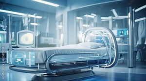 Modern patient beds in hospitals, hospitals of the future