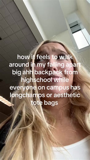 Struggling with an Old Backpack on Campus