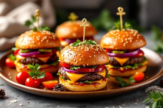 De la couleur et du goût à chaque bouchée : les mini burgers festifs faciles pour votre apéro de fête