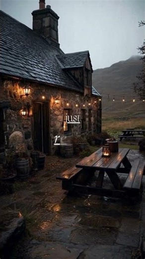 Rainy Stone Cottage in the Mountains | Cozy Ambient Mood. #NatureMood #CozyVibes #MountainCabin