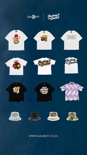13K views · 267 reactions | The new GALXBOY x @RockingTheDaisy merch is a festival exclusive collection. See you at the GALXBOY store at #RTD20 from 03 – 05 October. GALXBOY – THAT'S CULTURE www.galxboy.co.za | GALXBOY | Facebook