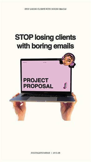 jannah | brand & graphic designer on Instagram: "what to include in your project proposal! ⭐️ stop missing out on booking clients due to poor emails and onboarding methods! send them a killer project proposal, that includes: - about your and your studio - your design method (mines strategy) - portfolio and testimonials - client business overview and goals - project scope (deliverable, timeline, investment) - next steps To celebrate my store launch and my 25th, the template is 25% off for a limit