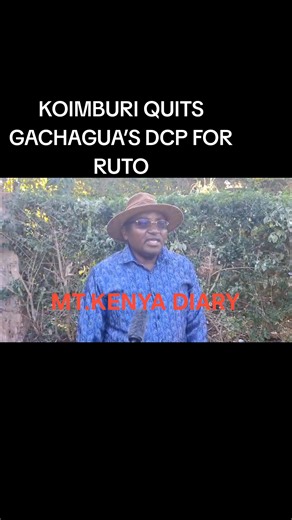 Koimburi Resigns from Gachagua's DCP in Political Shift