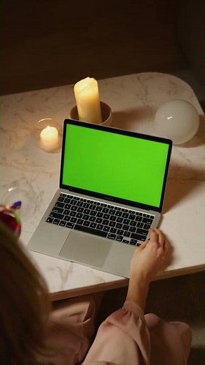 Green Screen Laptop Green Screen Video for Editing Chroma Key Video