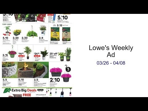 Lowe's Weekly Ad 03/26 - 04/08