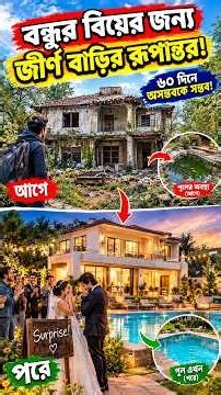 বন্ধুর বিয়ের উপহার দিতে ৬০ দিনে পরিত্যক্ত বাড়ির অবিশ্বাস্য রূপান্তর! 🏡