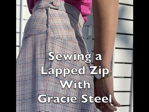 Lapped Zipper Sewing Tutorial for handmade DIY clothes #beginnersewing #sewingtutorial