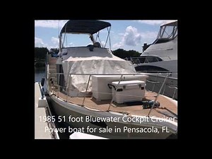 1985 51 foot Bluewater Cockpit Cruiser Power boat for sale in Pensacola, FL. $69,000.