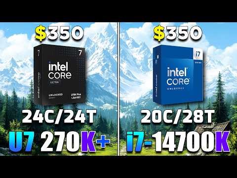 INTEL Core Ultra 7 270K Plus vs Core i7 14700K | PC Gameplay Tested