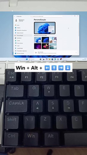 Atalhos para Windows: posicionar janelas #pc #ti #windows