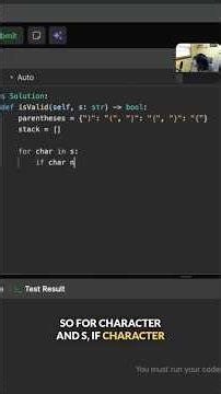 Valid Parentheses Leetcode 20 - Stack Solution, O(n). #lindorcodes #dsa