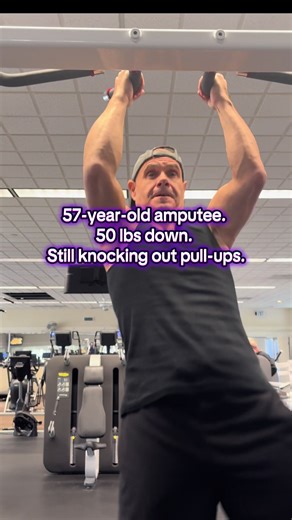 Lost 50 lbs after 50. I don’t chase perfection - I chase consistency. #gym #fitness #weightlifting #tranformation #amputee