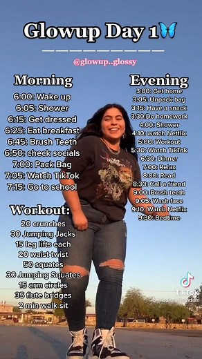 Glow Up Day 1 Workout Routine for a Successful Glow Up Journey
