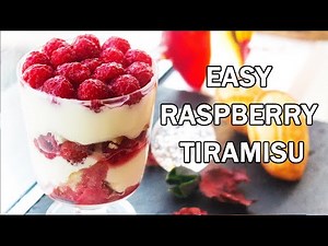 RASPBERRY TIRAMISU, Make this 10 min RASPBERRY DESERT, No bake No cook No Mascarpone Easy Tiramisu