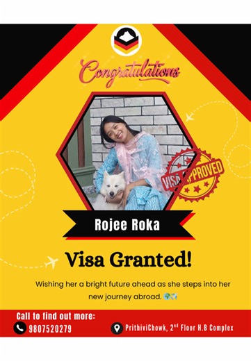 Dreams Don’t Wait — They Take Flight ✈️ Another proud achievement as Rojee Roka receives her visa approval. We are honored to be part of her journey toward a brighter international future. We focus on structured learning, expert guidance, and result-driven preparation to help students move forward with confidence. 📞 If you want more information, contact us at: 9807520279 📍 Our Location: Prithivi Chowk, 2nd Floor, H.B. Complex, Pokhara #pokharagermanlanguageinstitute #pokharagermanlanguage #Vis