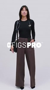 FIGS on Instagram: "헦헖헥헨헕헦 헥험헔헗헬 헙헢헥 헧헛험 ퟵ-ퟱ. The FIGSPRO™️ High Waisted Wide Leg ScrubTrouser from FIGS is a sleek, office-friendly style with big functionality to get you through the work day. Designed with five pockets, a deep single pleat and back darts for shaping, it’s ready for patients, meetings, consults and more. Here in Black, Oak and Willow colors! Free shipping on orders $50+. Shop now!"