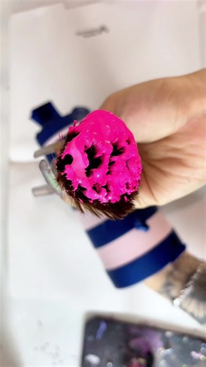 Customizable Pink Glitter Stripes for Shaker Bottles