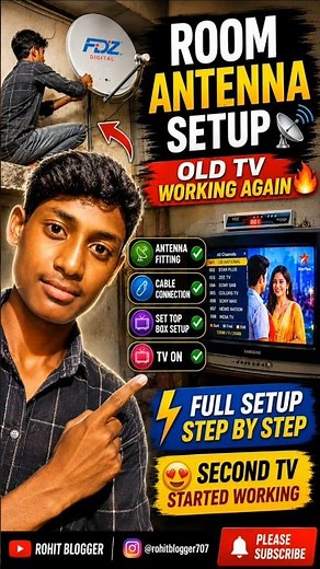 🔥 TV Antenna Fitting Full Setup Step By Step