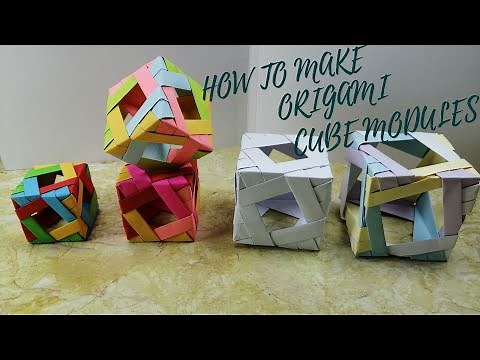 Modular Origami Cube Tutorial (12 units)