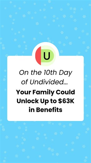 Undivided: Supporting Parents Raising Kids with Disabilities on Instagram: "Does $63k in benefits for your child with a disability sound impossible? It's not! That's the average total of new services Undivided helps find their member families. That total alone makes it worth joining, but there's so much more! Keep following all of our 12 Days of Undivided to see other ways we help parents of disabled children get financial help, additional resources, and better IEPs, all while decreasing your st