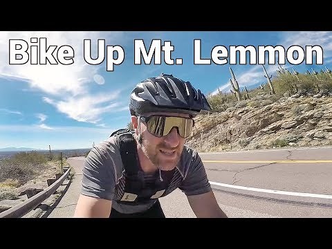 Biking up Mount Lemmon in Tucson, Arizona