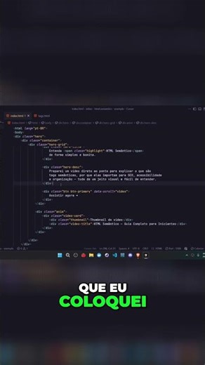 Por que usar MAIN e SECTION? A Chave do HTML Semântico!