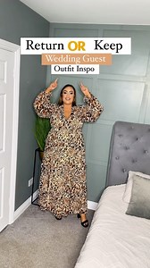 Return Or Keep Wedding Guest Edition 🛍️ Wearing : @boohoo PLUS ANIMAL FRILL PLUNGE RUFFLE MAXI DRESS size 20. Code :GZZ64594 Tan : @balmbodyeu - Brand Ambassador Shoes : @schuh . #keeporreturn #returnorkeep #fashion #curvefashion #boohoocurve #weddingguestoutfit | Shapes & Shadows Blog