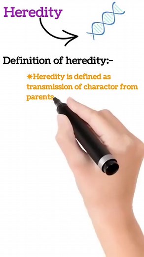🧬 Heredity explains how traits pass from parents to offspring through genes. #Heredity #Genetics #Biology #ScienceFacts #StudyTok 🧬