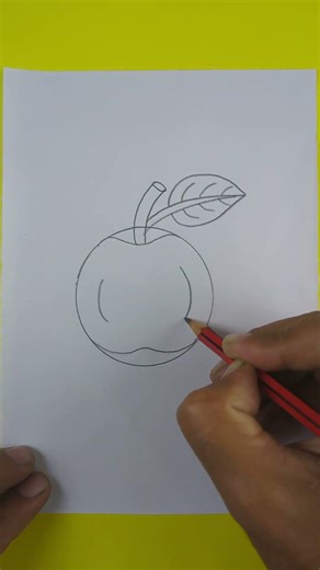 how to draw an apple using circle