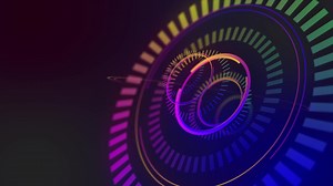 Download Futuristic HUD Background, future graphic interface, abstract modern technology, digital background, display hologram screen, Hud, space, circle, datum, cyber, information, internet, round for free