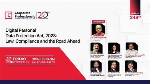 Webinar on “Digital Personal Data Protection Act, 2023: Law, Compliance and the Road Ahead” | Corporate Professionals