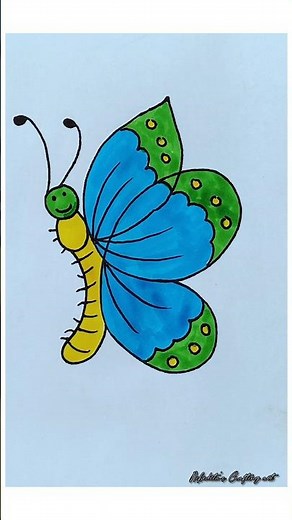 How to draw a butterfly easily step by step / Beautiful butterfly drawing tutorial for beginners