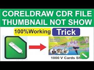 Corel Draw CDR file not Preview Thumbnails how to Salve this problem tutorial by Naeem Awan Tech