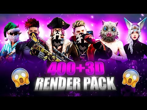 FREE FIRE 3D RENDER PACK with 400+ AMAZING Renders