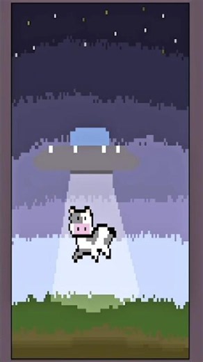 👽🐄 UFO cow abduction pixel art animation!