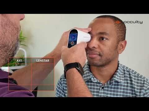 Occuity AX1 Axiometer Prototype vs Lenstar - Axial Length Measurement - in seconds