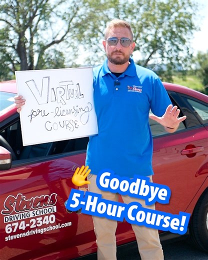 Getting your license soon?? 🚗 You’ll need THIS to schedule your road test... NYS Pre-Licensing Course: ✅ Virtual course online via Zoom ✅ Flexible class offerings ✅ Classes for all ages 16 ✅ Only need $48 & NYS Learner's permit ✅ Can be used anywhere in New York State Take it from the comfort of your own couch & get ready for your road test! 🎉 Click the link to sign up today! | Stevens Driving School