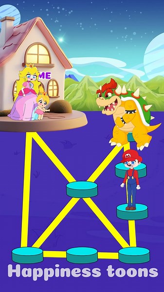 Mario vs Bowser: Matrix Maze Family Rescue Challenge! #mario #animation