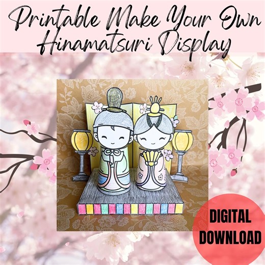Printable Make Your Own Hinamatsuri Display, Celebrate Girl's Day, Hinamatsuri Dolls, Japan Holiday Craft - Etsy
