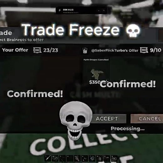 STEAL A BRAINROT | Trade Freeze Script | Auto Ready | Force Accept - Safe No Ban🤑💀#stealabrainrot