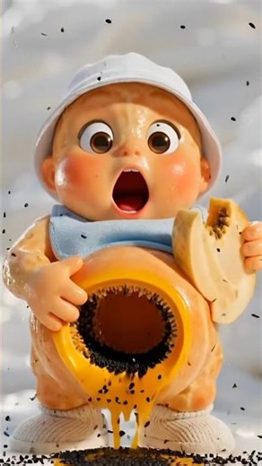 Cute Peanut Baby Takes Big Bite & Laughs Hard ASMR 😂🥜 Crunchy Giggles Tingles!